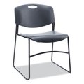 Alera Alera Resin Stacking Chair, Supports Up to 275 lb, Black Seat/Back, Black Base, PK4, 4PK ALECA671